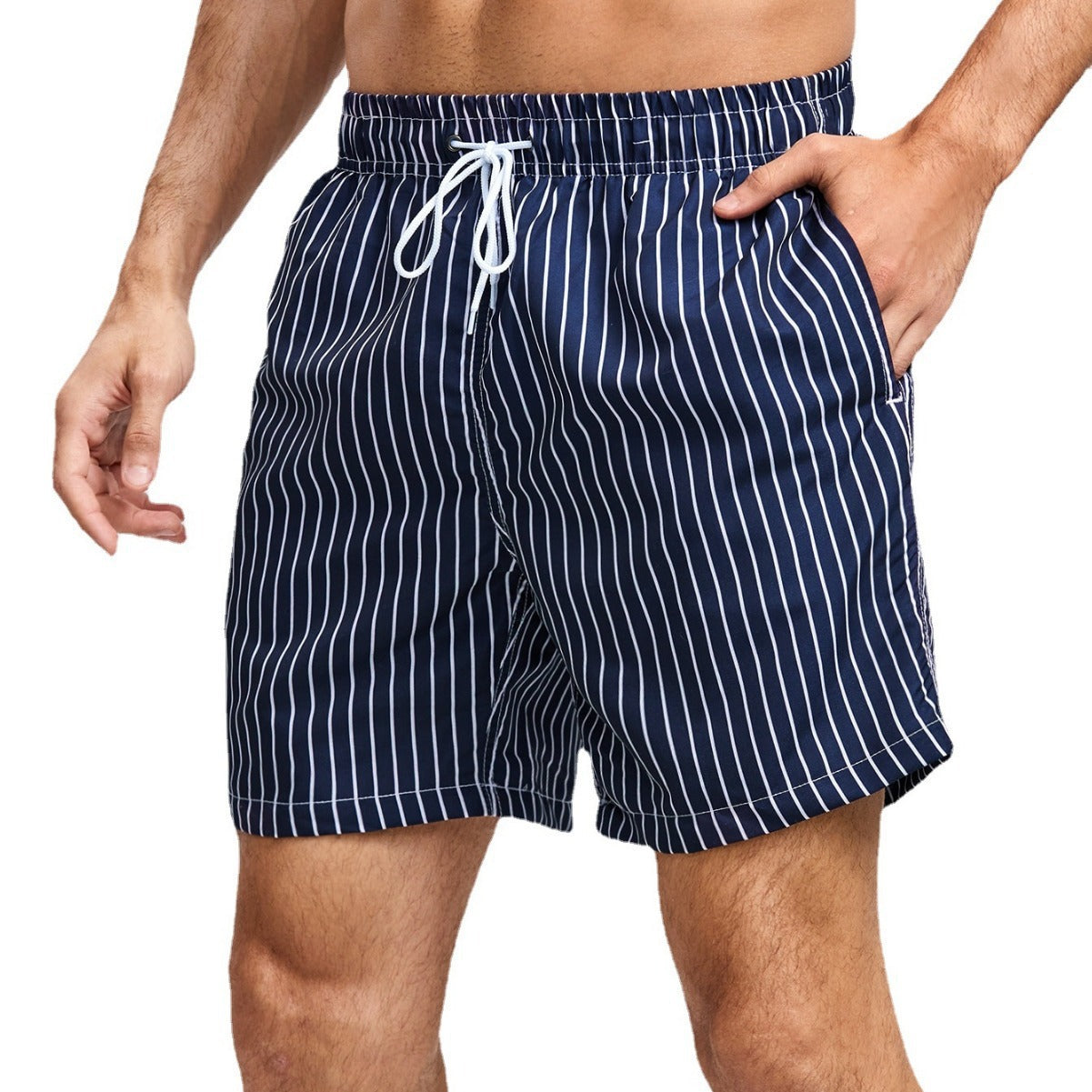 Mens Loose-Fit Printed Casual Beach Shorts
