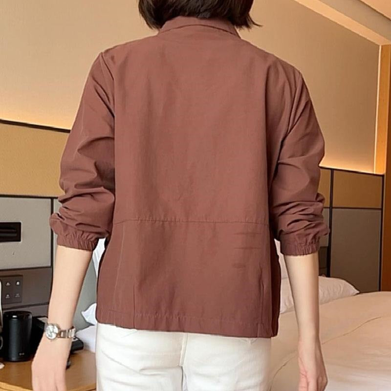 Womens Versatile Casual Loose-fitting Cropped Jacket
