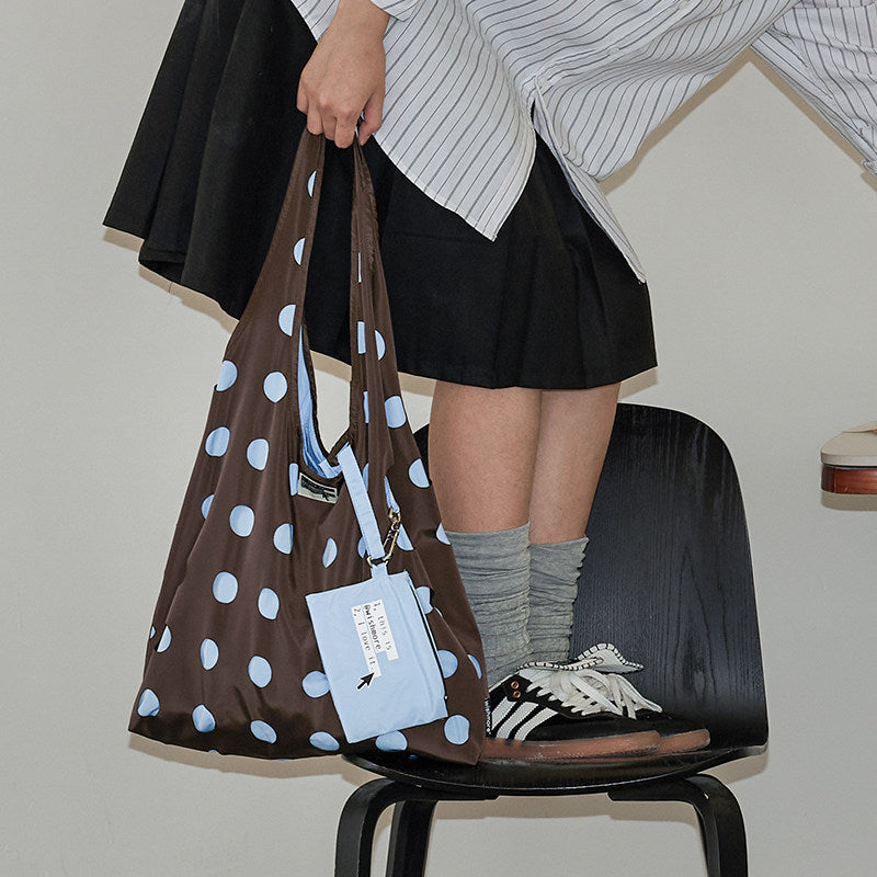 Punching Shoulder Bag Original Design Sense, Portable Large Capacity Polka Dot Handbag, Versatile Backpack Bag