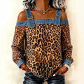 New Off-shoulder Strap Long-sleeve Top