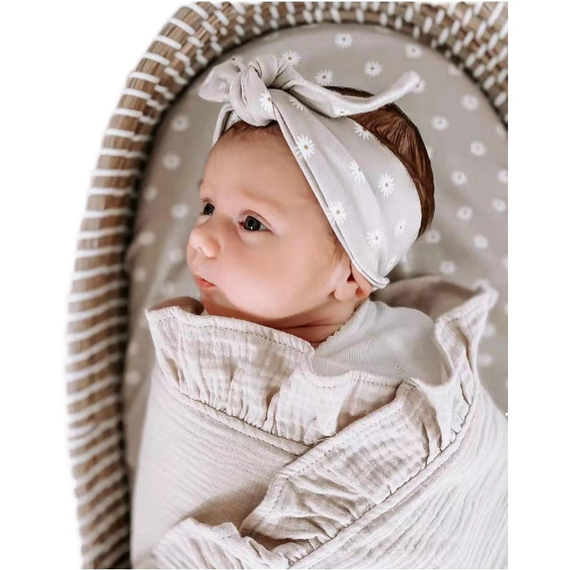 Baby Ruffles Blanket Gauze Bath Towel Air Conditioner Trolley Cover Blanket Going Out