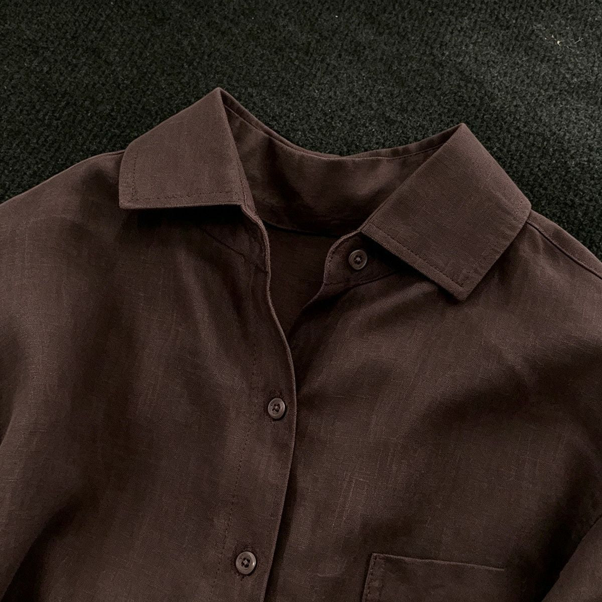High-End Elegant Linen Shirt Set For Women