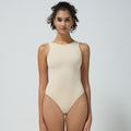 Fitted Waist-cinching Form-fitting Short-sleeved Vest Bodysuit