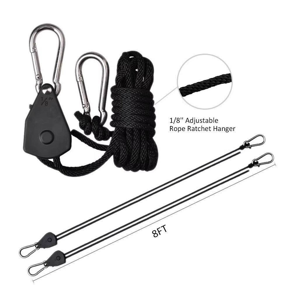 Cargo Binding Rope, 1-8 Inch 6-foot Long Heavy-duty Adjustable Rope Ratchet Cargo Binding Rope  150 Pound Load-bearing Capacity With Snap Ring Buckle Fixing Device.  Plastic Gear