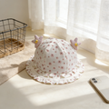 Children's Printed Flower Cartoon Bee Decorative Adjustable Sweet And Casual Fisherman Hat Suitable For Traveling And Shopping