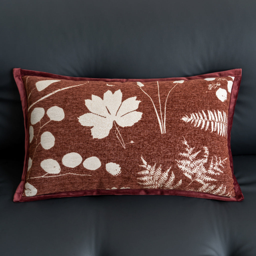 Light-luxury Vintage Sofa Fern-leaf Throw Pillow