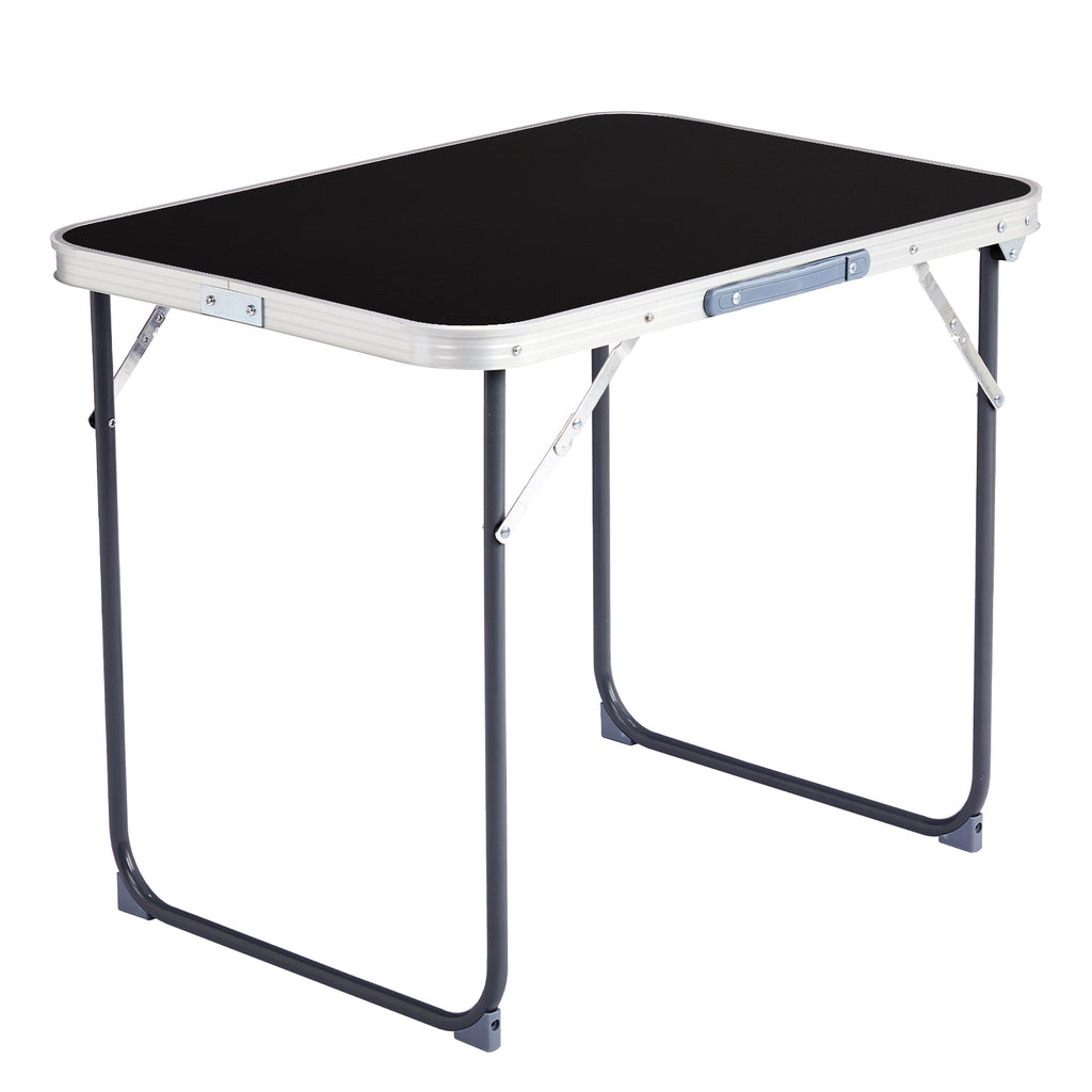 2.3ft  Portable Aluminum Folding Camping Table, Indoor Outdoor Lightweight Foldable Picnic Desk, 70-50cm Heavy Duty Small Fold Up Table