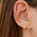 S925 Silver Needle Micro-paved Irregular Colorful Zircon Earrings For Women
