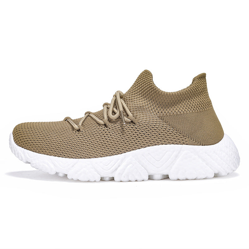 Outdoor Casual Shoes Thick-soled Flyknit Breathable Sneakers