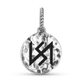 Slavic Stribog Symbol 925 Sterling Silver Hand Textured Dangle Charm For Charm Bracelets