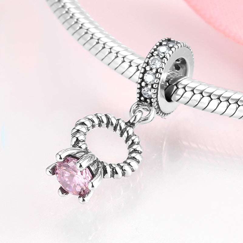 S925 Sterling Silver Shining Dangle Charm Fashion Minimalist Pendant Bead For DIY Charm Bracelet Necklace Jewelry Gift