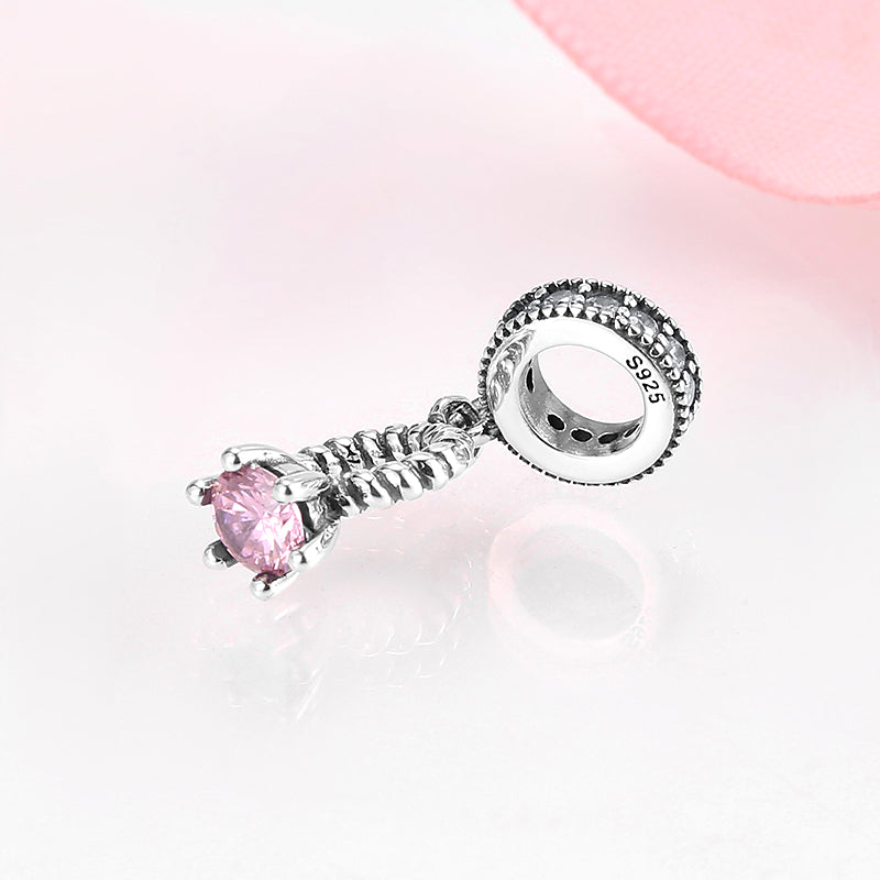 S925 Sterling Silver Shining Dangle Charm Fashion Minimalist Pendant Bead For DIY Charm Bracelet Necklace Jewelry Gift