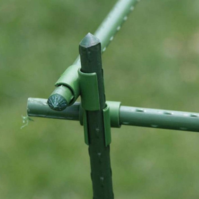 1o0Pcs Garden Bamboo Cane Flexi Balls Fruit Cage Netting Connectors Fixing Clips