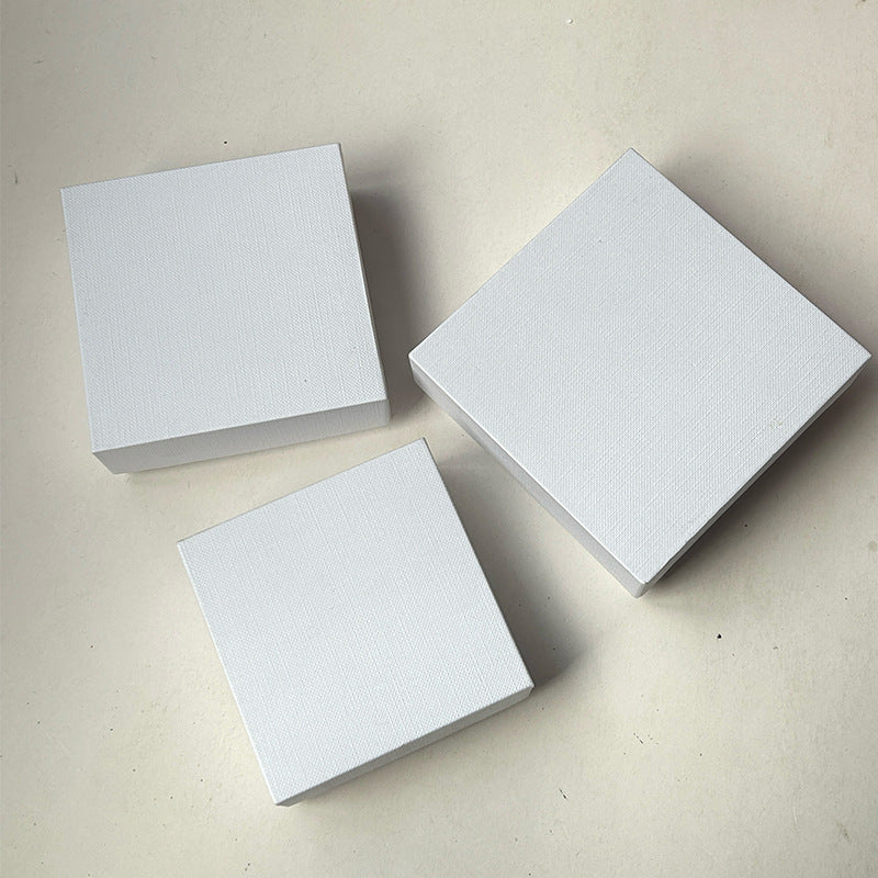 Solid Color Paper Jewelry Box - Tian Di Gai Gift Packaging for Necklaces Earrings Rings Bracelets
