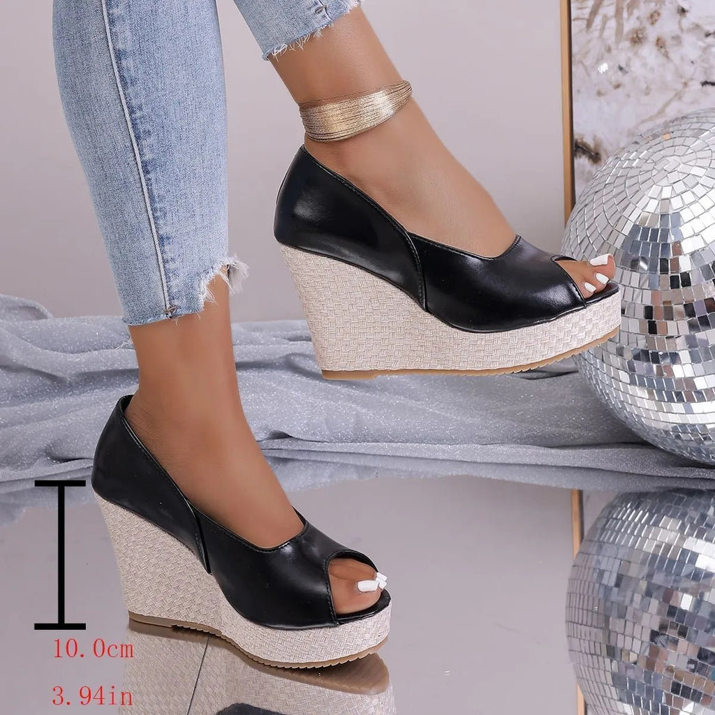 Platform High-heeled Peep-toe Sandals