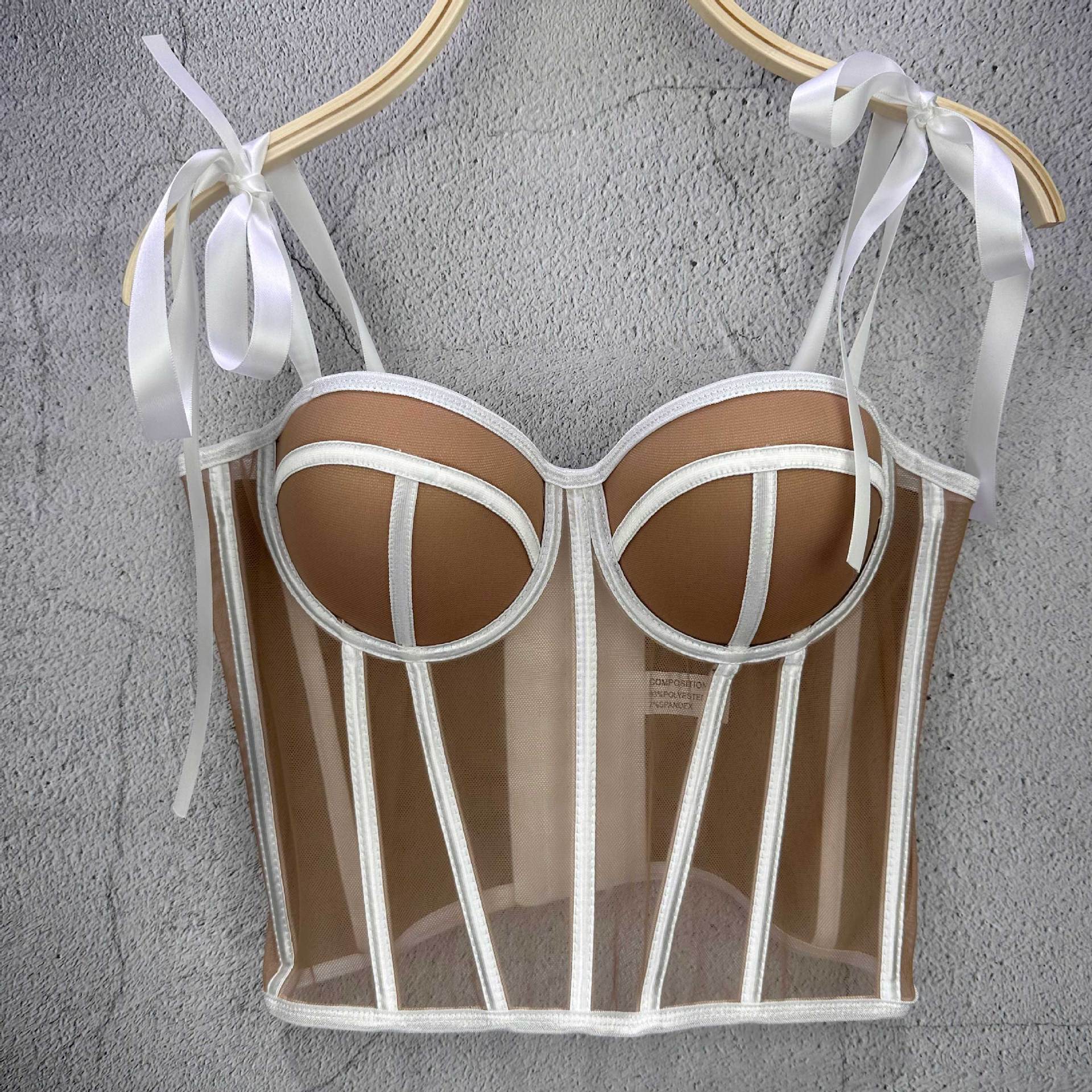 Womens Sexy Strapless Bandeau With Waist-cinching Straps