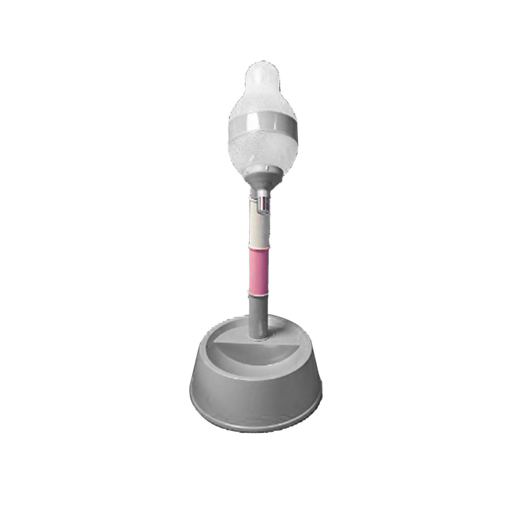 Standing Cat Water Dispenser Multipurpose Adjustable Height Automatic Dog Water Bottle Dispenser For Cats Dogs Pets Deep Gray Bottom