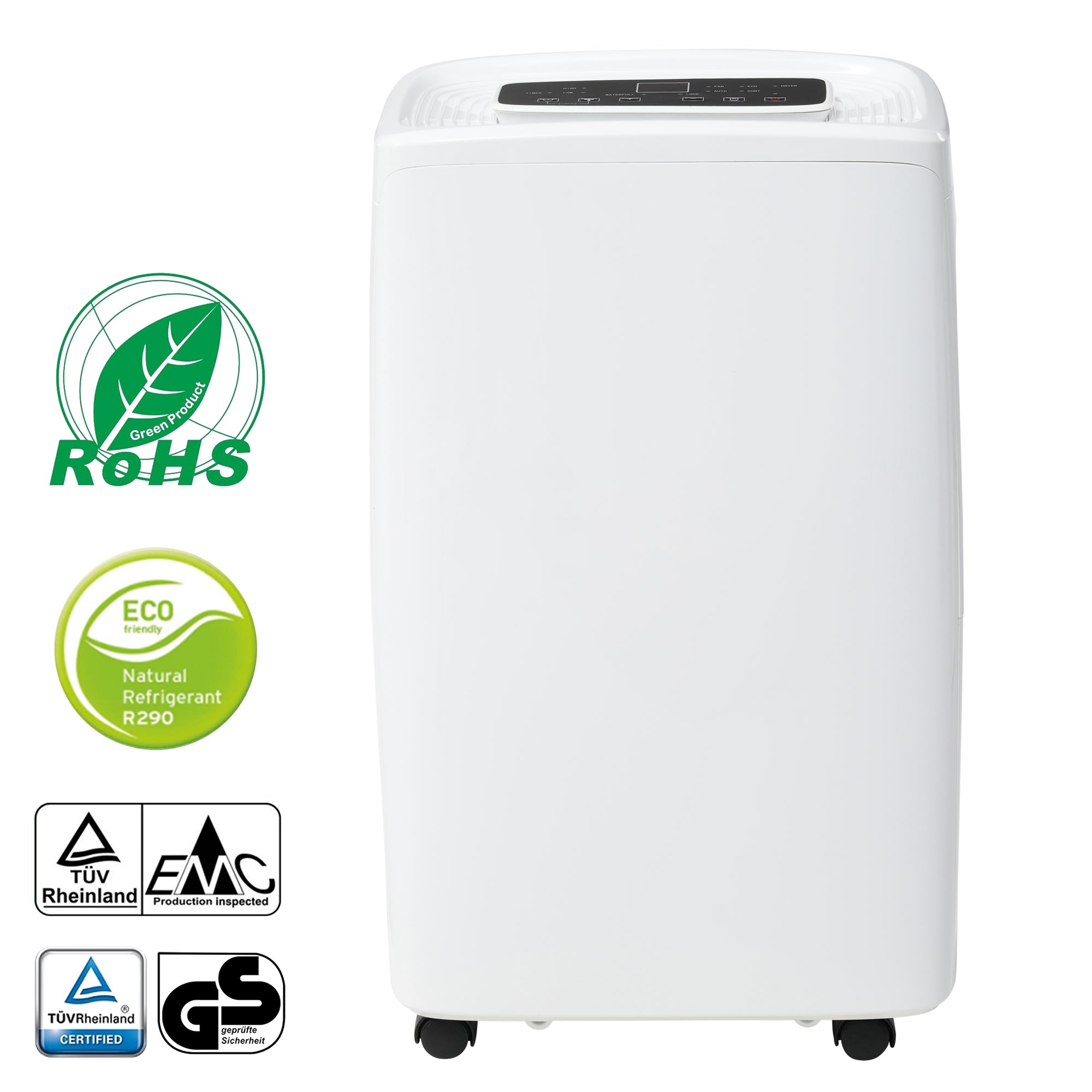 12L Day Dehumidifier For 3-in-1 Dehumidifier, Air Purifier, And Laundry Dryer 1.5L Water Tank, 24-Hour Timer, Mold And Moisture Resistant LED Display.