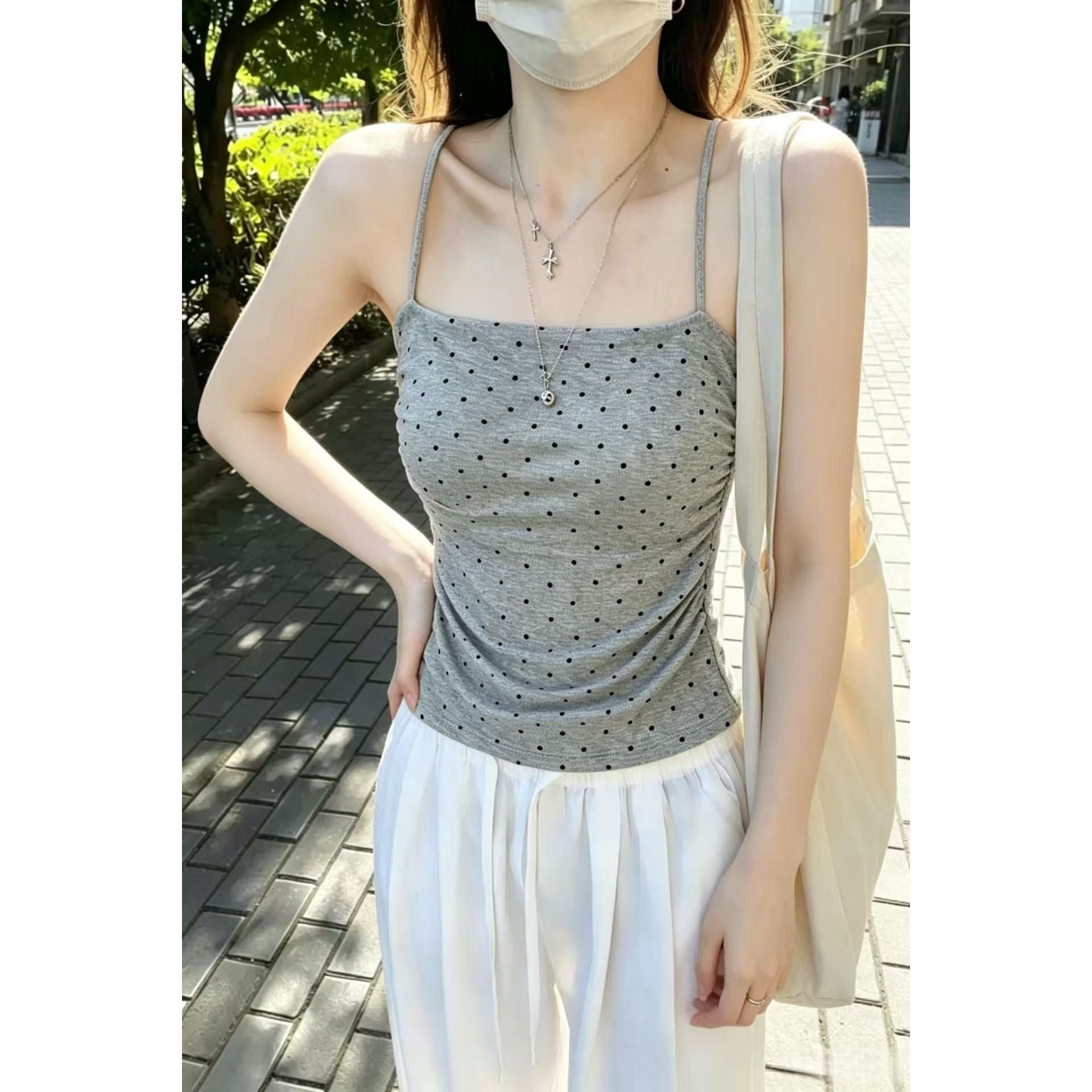 Polka-dot Camisole Womens Top