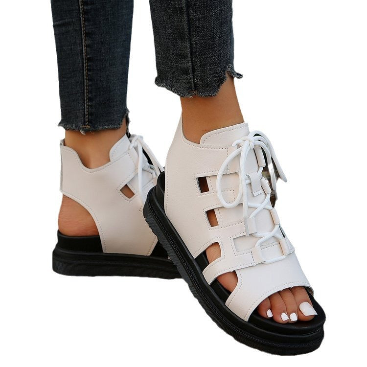 Hollowed-out Breathable Casual And Fashionable Roman Womens Shoes