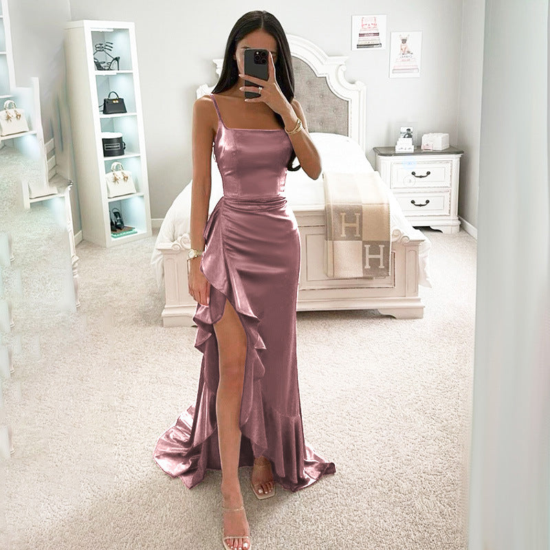 Womens Waist-cinching Figure-flattering Evening Gown