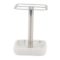 Toothbrush Holder Rustproof 304 Stainless Steel Toothpaste Storage Stand 3 Slots Space Saving Toothpaste Organizer For Bathroom Silver