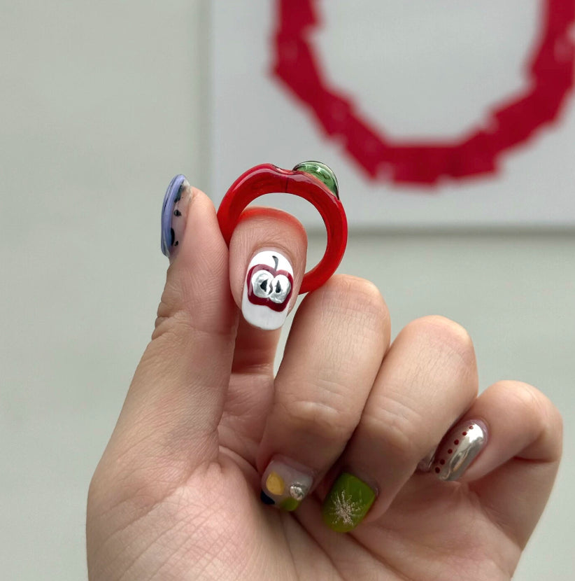 Original Design Lampwork Glass Ring