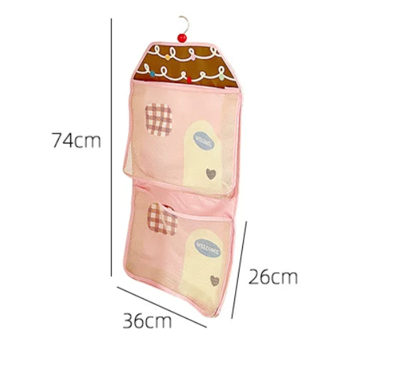 Three-in-one Wall-mounted Net Bag For Wardrobe Hanging And Storage Net Pouch