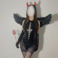 Devil Shape Halter Bodysuit Uniform Set