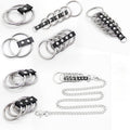 Leather Bondage Set For Men Intimate Extension Ring With Metal Props