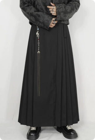 Improved Chinese Style Horse Face Skirt For Daily Commuting