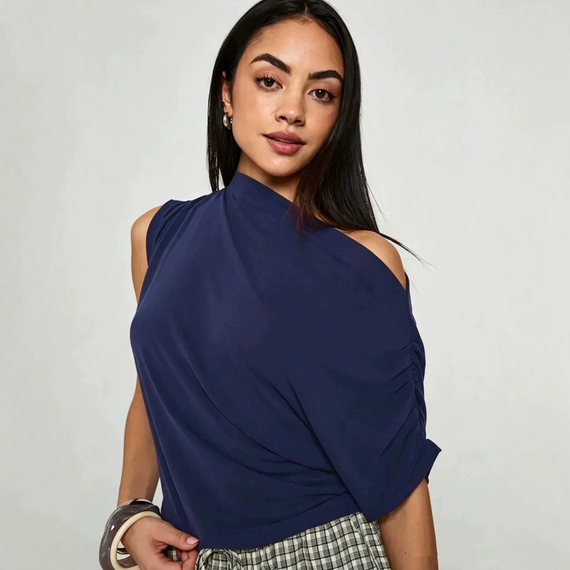 Summer Laid-back Off-shoulder Sleeveless Top
