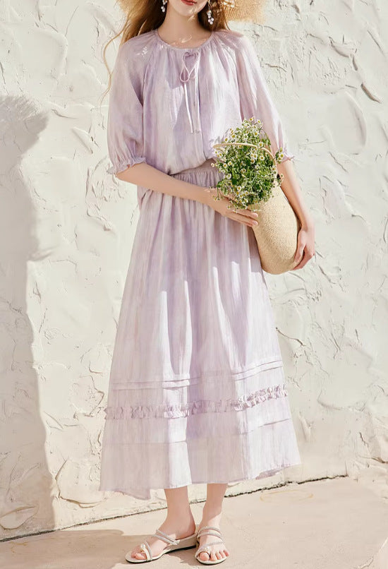 Womens Fashionable Top And Skirt Two-Piece Set