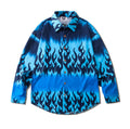Tie Dye Flame 3D Print Long Sleeve Shirt