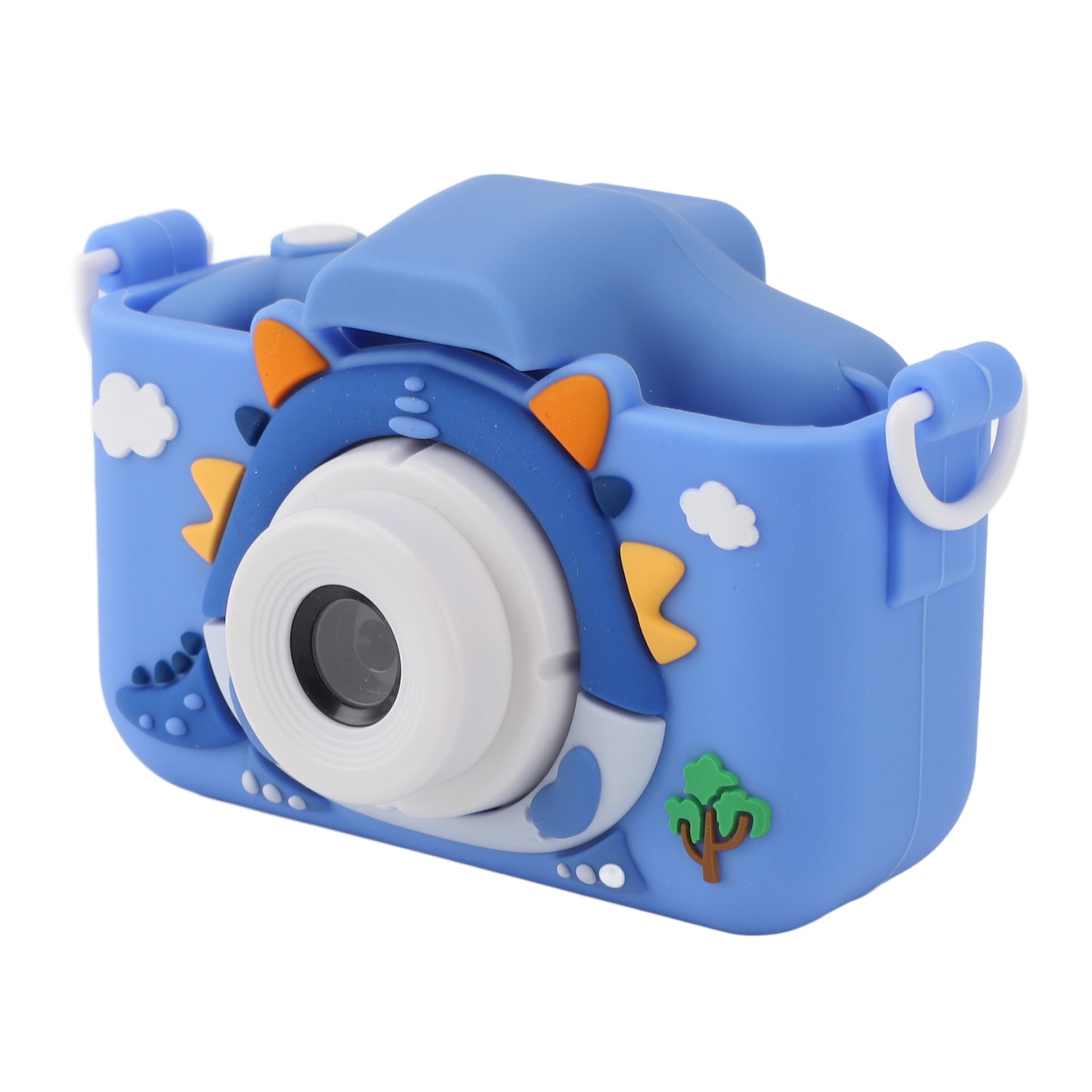Kids Camera Cute Cartoon Dinosaur Design Multifunction 2.0 Inch Display 400mAh Selfie Digital Camera For Kids Girls And Boys Blue