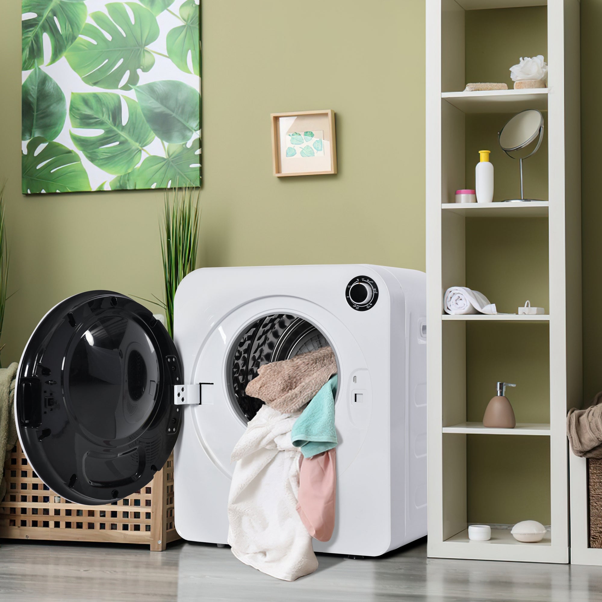 Exhaust Air Dryer Dryer Stainless Steel Dryer 3Kg 830W White Triple Filter 5 Programs White Overheat Protection, Can Be Wall Mounted Energy Class G