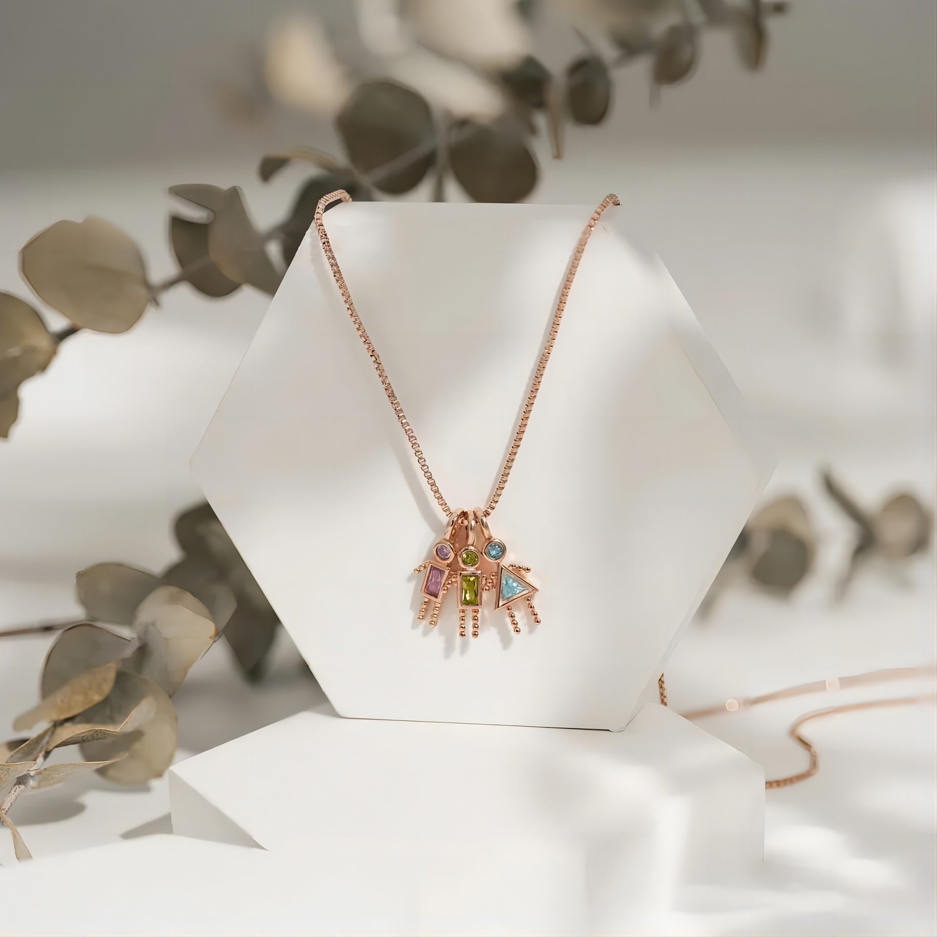 Personalized Necklace With Birthstone For December