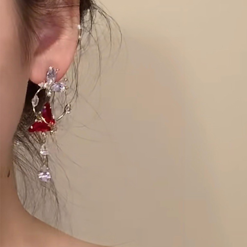 2026 New Teardrop Butterfly Tassel Earrings, Light Luxury High-End Fashion Jewelry For Women, Perfect For Round & Square Faces
