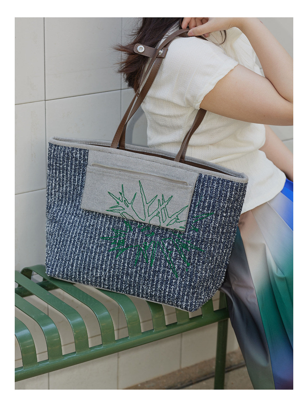 Seed Tote Bag Original Large Capacity Niche Commuter Single Shoulder Tote Bag Design Sense Handbag