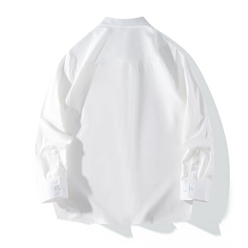 Mens Casual Stylish Relaxed-fit Lapel Shirt