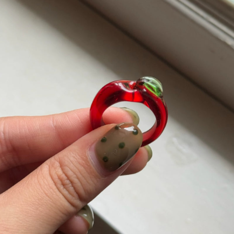 Original Design Lampwork Glass Ring