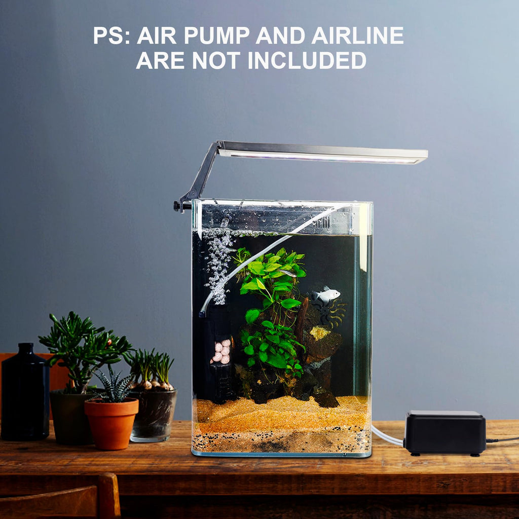 Small Aquarium Bio Sponge Filter With Ceramic Balls, 2-5 Gallon Fish Tank Filter For Breeding Fry Betta Shrimp Nano Tanks