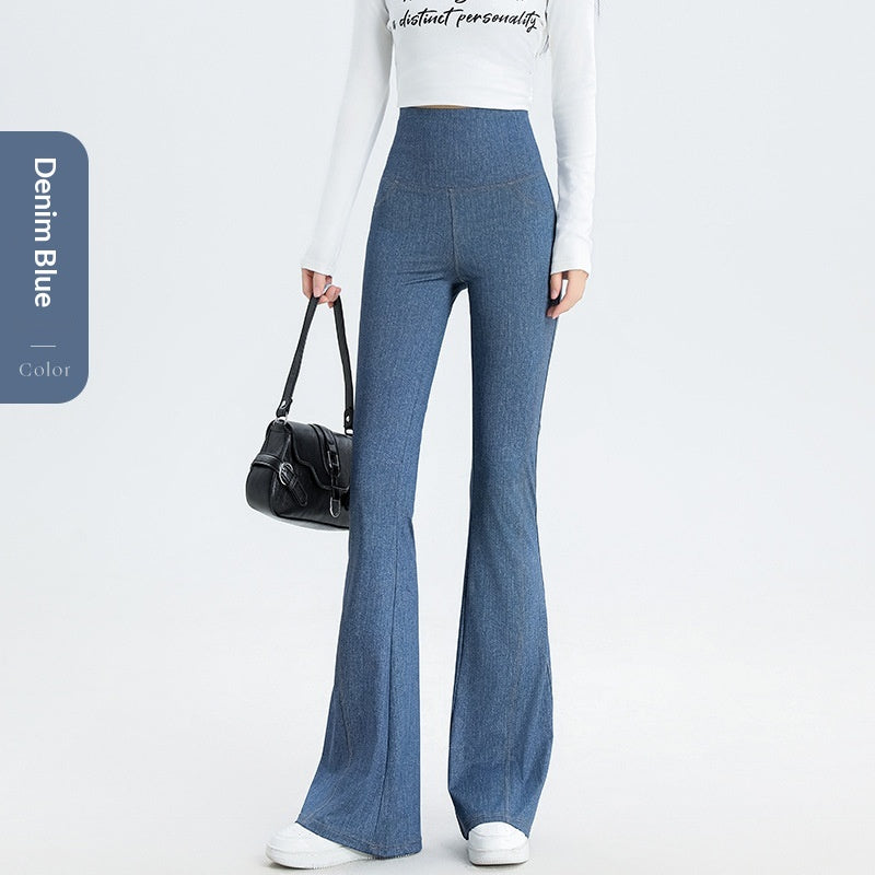 Womens Denim Bootcut Shark Leg Pants
