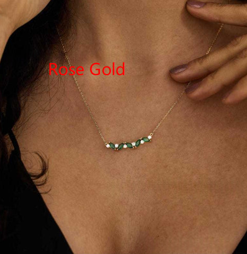Fashionable Luxury Collarbone Chain For Women Birthday Stones Mother Stone Necklace