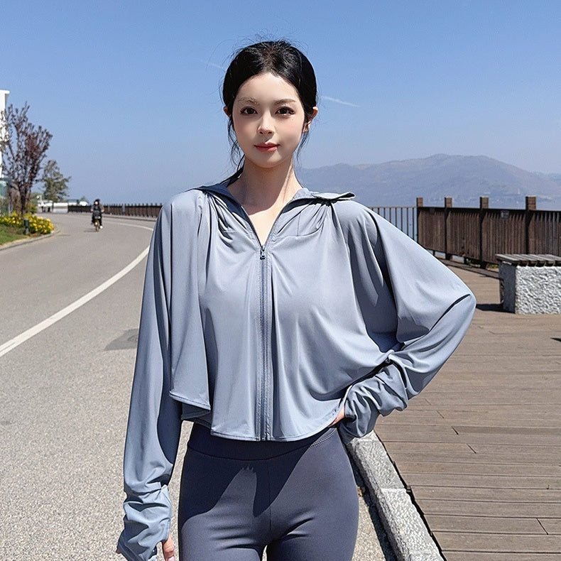 Womens Large-size Summer Sun-protective Clothing With A Wide Brim
