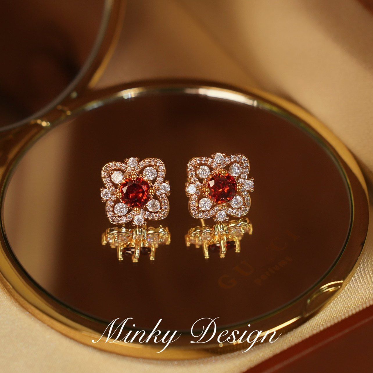 Beautiful Floral Earrings For Autumn Winter, Coil Disk Clip On Earrings & Stud Earrings For Women With Or Without Ear Piercings