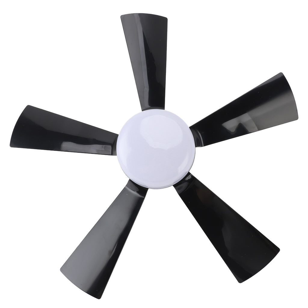 Ceiling Fan Light Dimmable 3 Color Temp 3 Wind Speed 1H 2H 4H Timer E26 Small Fan Lamp With Remote For Bedroom Kitchen 85‑265V Black