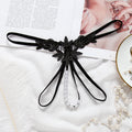 Women's Hollow Embroidered Pearl Underwear