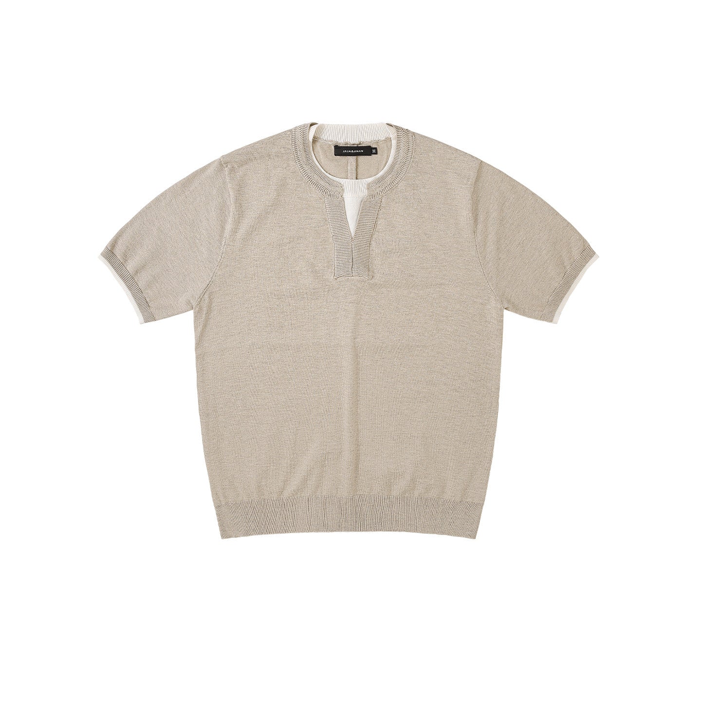 Relaxation Knitted Short-sleeved T-shirt Male