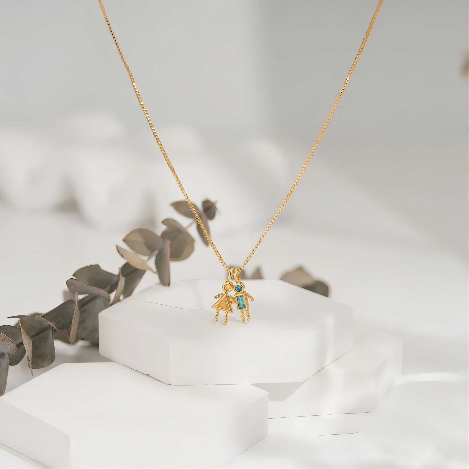 Personalized Necklace With Birthstone For December